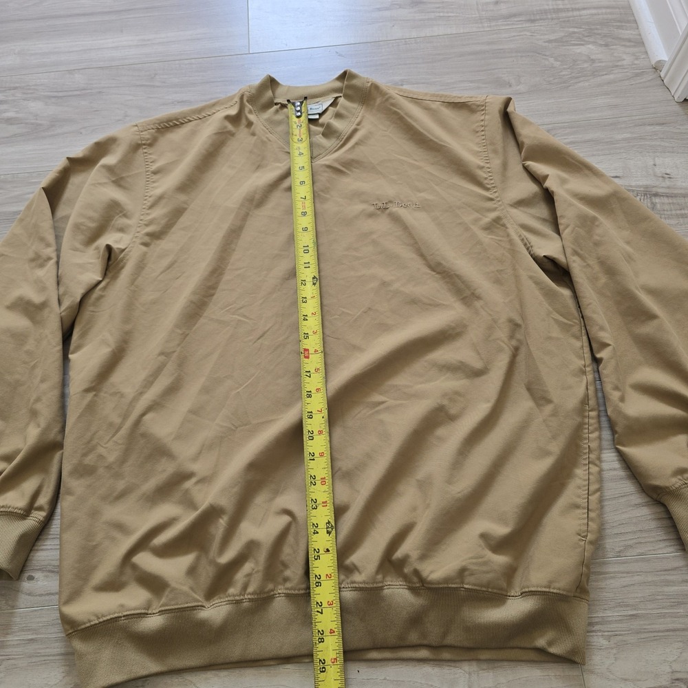 Vintage LL Bean Pull Over V Neck Sweatshirt Mens Large Tall Beige - Picture 6 of 9